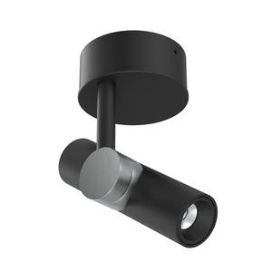 Linea Light Goose -seinävalaisin Ø14 musta/harjattu nikkeli