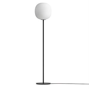 NEW WORKS Lantern Floor Lamp with Black Fod & Frosted White Opal Glas