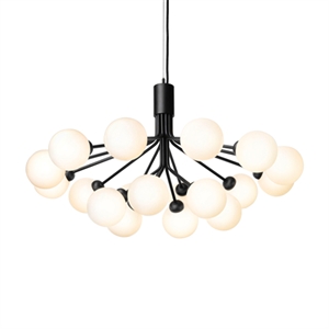 Nuura Apiales 18 Chandelier Black and Opal Glass