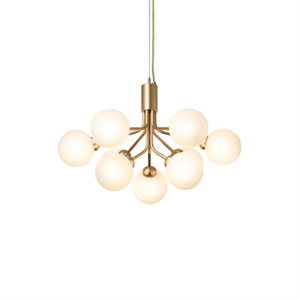 Nuura Apiales 9 Chandelier Brass and Opal Glass