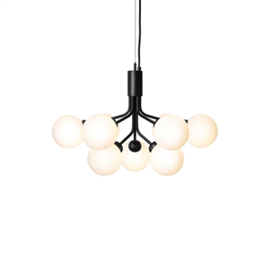 Nuura Apiales 9 Chandelier Black and Opal Glass