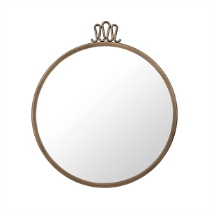 GUBI Randaccio Wall Mirror Round Ø42 cm Antique Brass