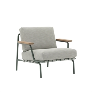 Muuto Settle Outdoor Nojatuoli Ribbed Weave 2/Dark Green