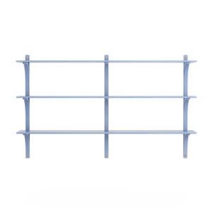 Swedese Levi -hylly 180 cm 3 hyllyä messinki/sininen/saarni