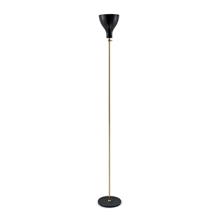 TATO Lady V Floor Lamp Brass & Black Straight