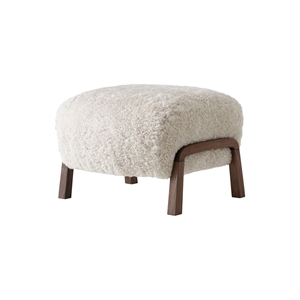 &Tradition Wulff ATD3 Pouf Sheepskin Moonlight/ Walnut