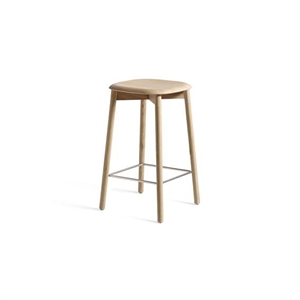 HAY Soft Edge 82 -baarituoli H65 tammi/ruostumaton teräs
