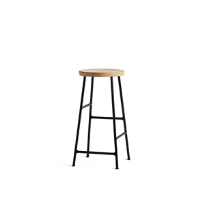 HAY Cornet Bar Stool H65 Black/ Oiled Oak