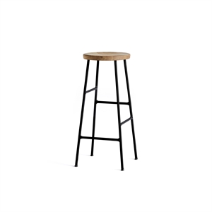 HAY Cornet Bar Stool H75 Black/ Oiled Oak