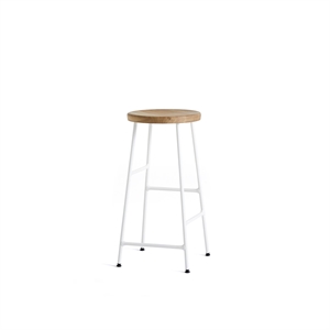 HAY Cornet Bar Stool H65 Cream White/ Oiled Oak