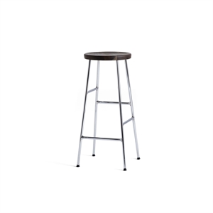 HAY Cornet Bar Stool H75 Chrome/ Smoked Oak