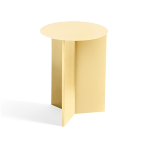 HAY Slit Coffee Table Round Ø35 Light Yellow