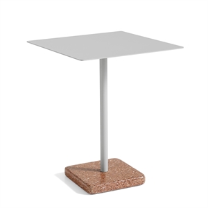 HAY Terrazzo Outdoor Cafe Table 60x60 Sky Grey/ Red Terrazzo