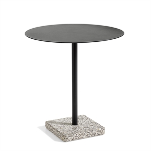 HAY Terrazzo Outdoor Cafe Table Ø70 Anthracite/ Gray Terrazzo