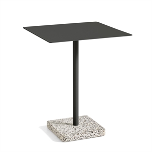 HAY Terrazzo Outdoor Cafe Table 60x60 Anthracite/ Gray Terrazzo