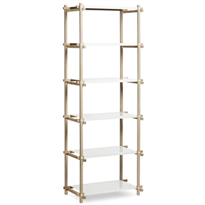 HAY Woody Column Bookcase High Oak/ White