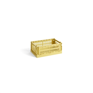 HAY Colour Crate -säilytyslaatikko pieni, pölynkeltainen