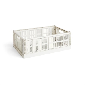 HAY Colour Crate -säilytyslaatikko, Suuri, Luonnonvalkoinen
