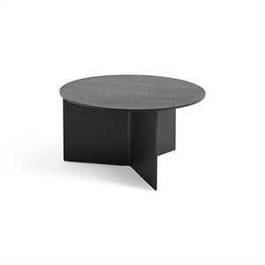 HAY Slit Wood Coffee Table Round Ø65 Black