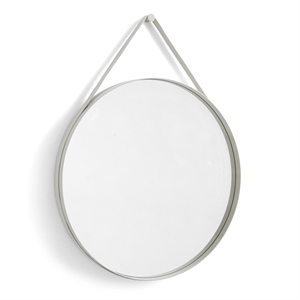 HAY Strap No 2 Mirror Ø70 Light Gray