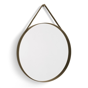 HAY Strap No 2 Mirror Ø70 Light Brown