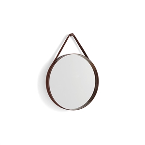 HAY Strap No 2 Mirror Ø50 Dark Brown