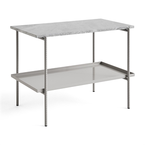 HAY Rebar Side Table L45 Gray Marble