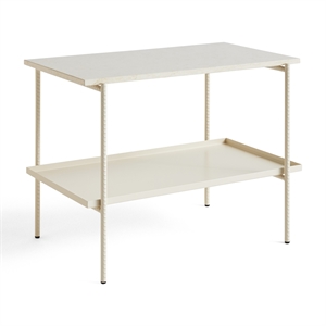 HAY Rebar Side Table L75 Beige Marble