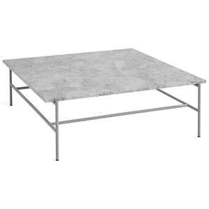 HAY Rebar Coffee Table Ø104 Gray Marble