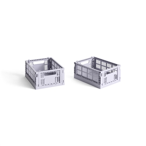 HAY Colour Crate -säilytyslaatikko, minikokoinen, 2 kpl, laventeli