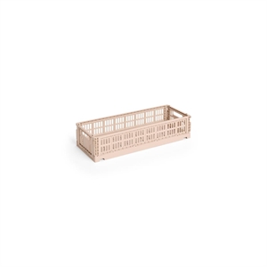 HAY Colour Crate -säilytyslaatikko, Pieni Pitkulainen, Puuteri