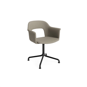 HAY Layout 254 -ruokatuoli käsinojilla ja pyörivällä Naveli 133/musta