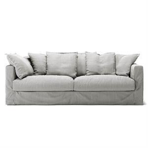 Decotique Le Grand Air 3-istuttava Sohva, Raidallinen Tuhka/pellava