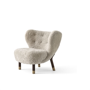 &Tradition Little Petra VB1 Armchair Sheepskin Moonlight/ Walnut/ Brass Limited Edition