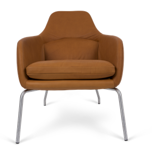 Bent Hansen Asento Armchair Stainless Steel/ Cognac