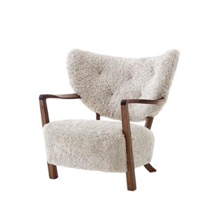 &Tradition Wulff ATD2 Armchair Sheepskin Moonlight/Walnut