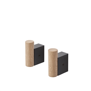 Muuto Attach Hook Oak/Black 2 kpl.