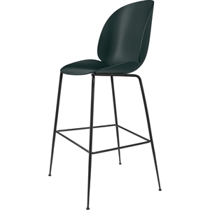 GUBI Beetle Bar Stool 75 Conic Base Matt Black/ Dark Green