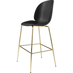 GUBI Beetle Bar Stool 75 Conic Base Brass Semi Matt/ Black