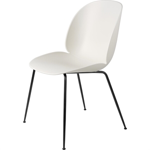 GUBI Beetle Dining Chair Conic Base Matt Black/ Alabaster White