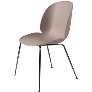 GUBI Beetle Dining Chair Conic Base Black Chrome/ Sweet Pink