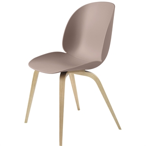 GUBI Beetle Dining Chair Wooden Base Oak Semi Matt/ Sweet Pink