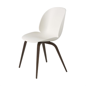 GUBI Beetle Dining Chair Wooden Base Smoked Oak Matt/Alabaster White