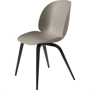 GUBI Beetle Dining Chair Wooden Base Smoked Oak Matt/New Beige