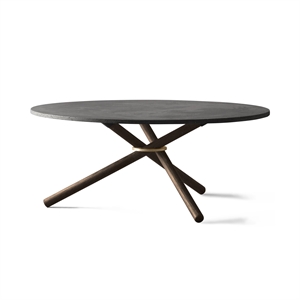 Eberhart Bertha Coffee Table Ø90 Dark Concrete/Dark Oak