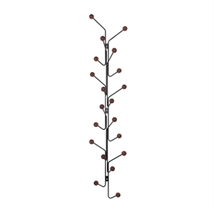 Maze Bill Vertical Coat Rack Black/ Walnut Brown