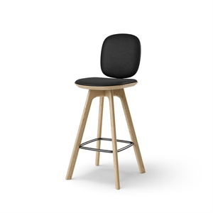 Brdr. Krüger Pauline Comfort Bar Stool H65 Oak/ Black Leather