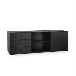 Audo Frame 49 Trio Bookcase Black Ash