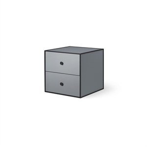 Audo Frame 35 With 2 Drawers 35X35X35 Dark Grey