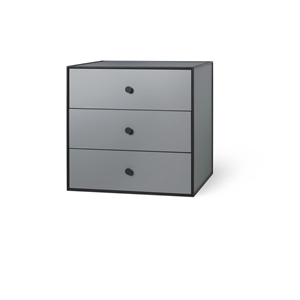 Audo Frame 49 With 3 Drawers 42X49X49 Dark Grey